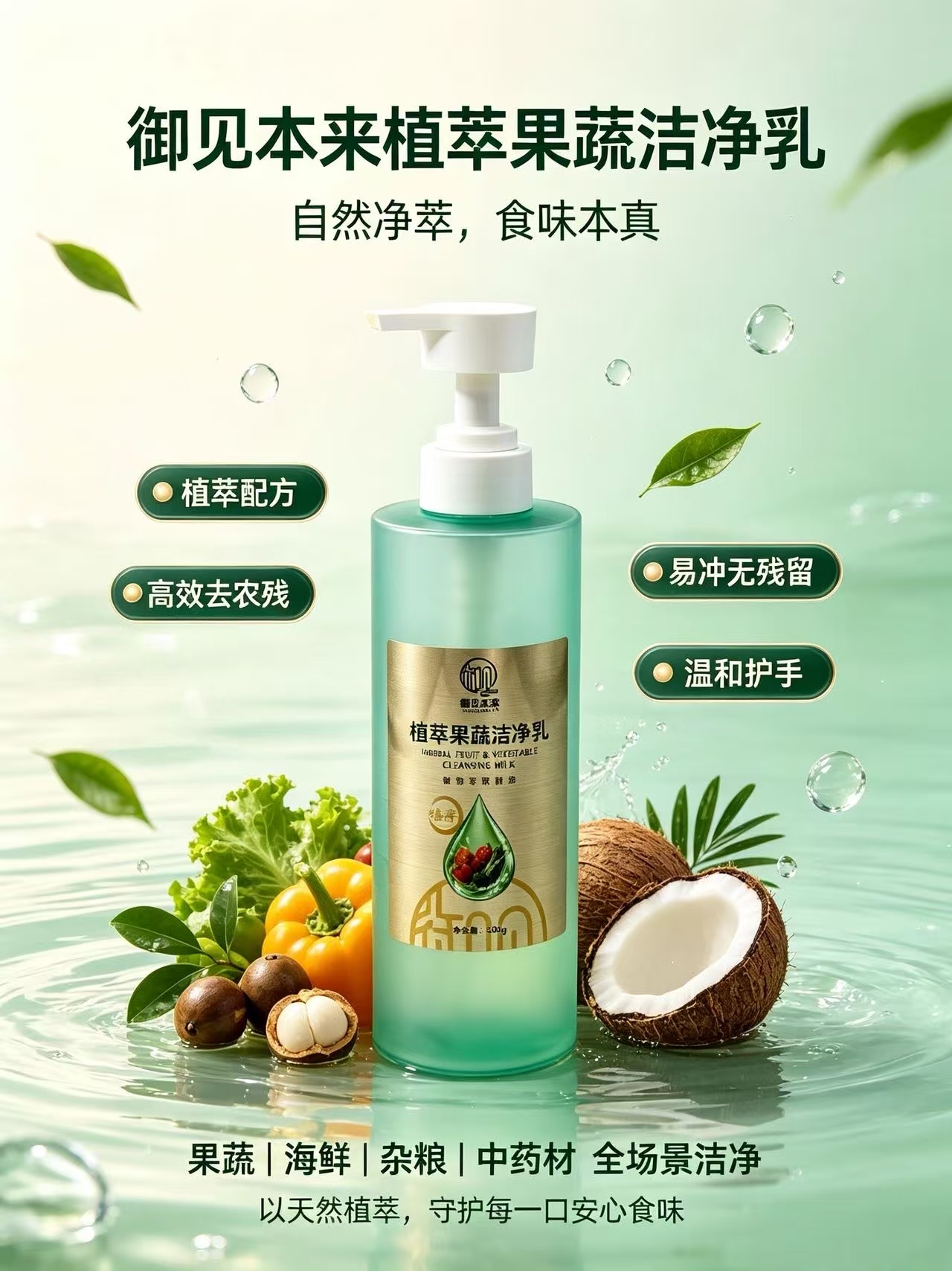 御见本来植萃果蔬洁净乳